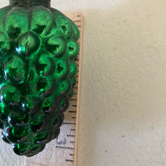 Antique German 3” Kugel Green Grapes Cluster Christmas Ornament Heavy Flaw - Picture 7 of 7